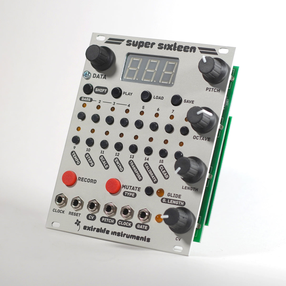 Super Sixteen eurorack sequencer module – Extralife Instruments