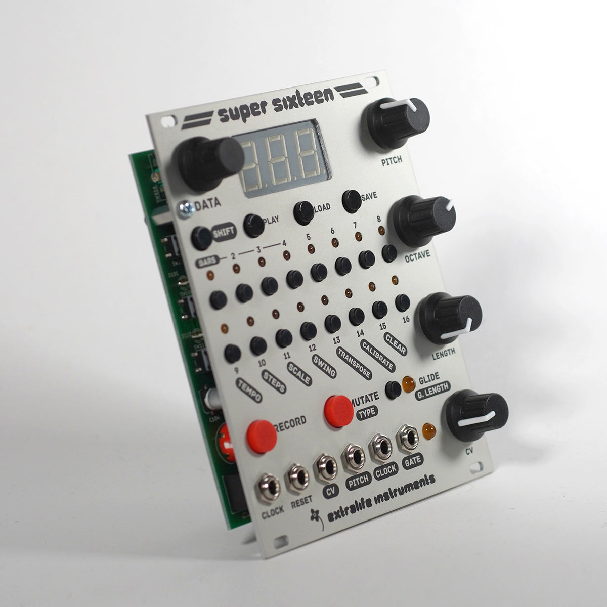 Super Sixteen eurorack sequencer module – Extralife Instruments